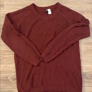 Basics maroon over sized sweater